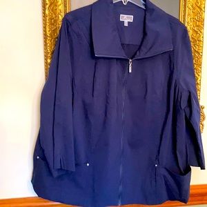 M Collection jacket 22W Navy blue